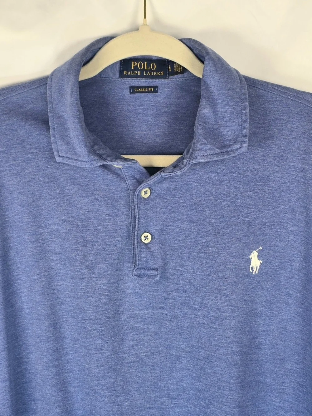 Ralph Lauren Men's Classic Knit Polo Smart-Casual Streetwear Blue Size L